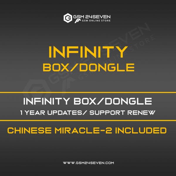 INFINITY BOX/DONGLE 1 YEAR UPDATES/ SUPPORT RENEW, CHINESE MIRACLE-2 INCLUDED