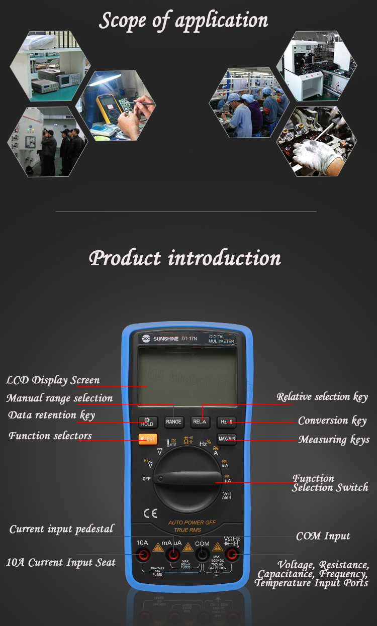 SUNSHINE DT-17N Fully Automatic Digital Multimeter