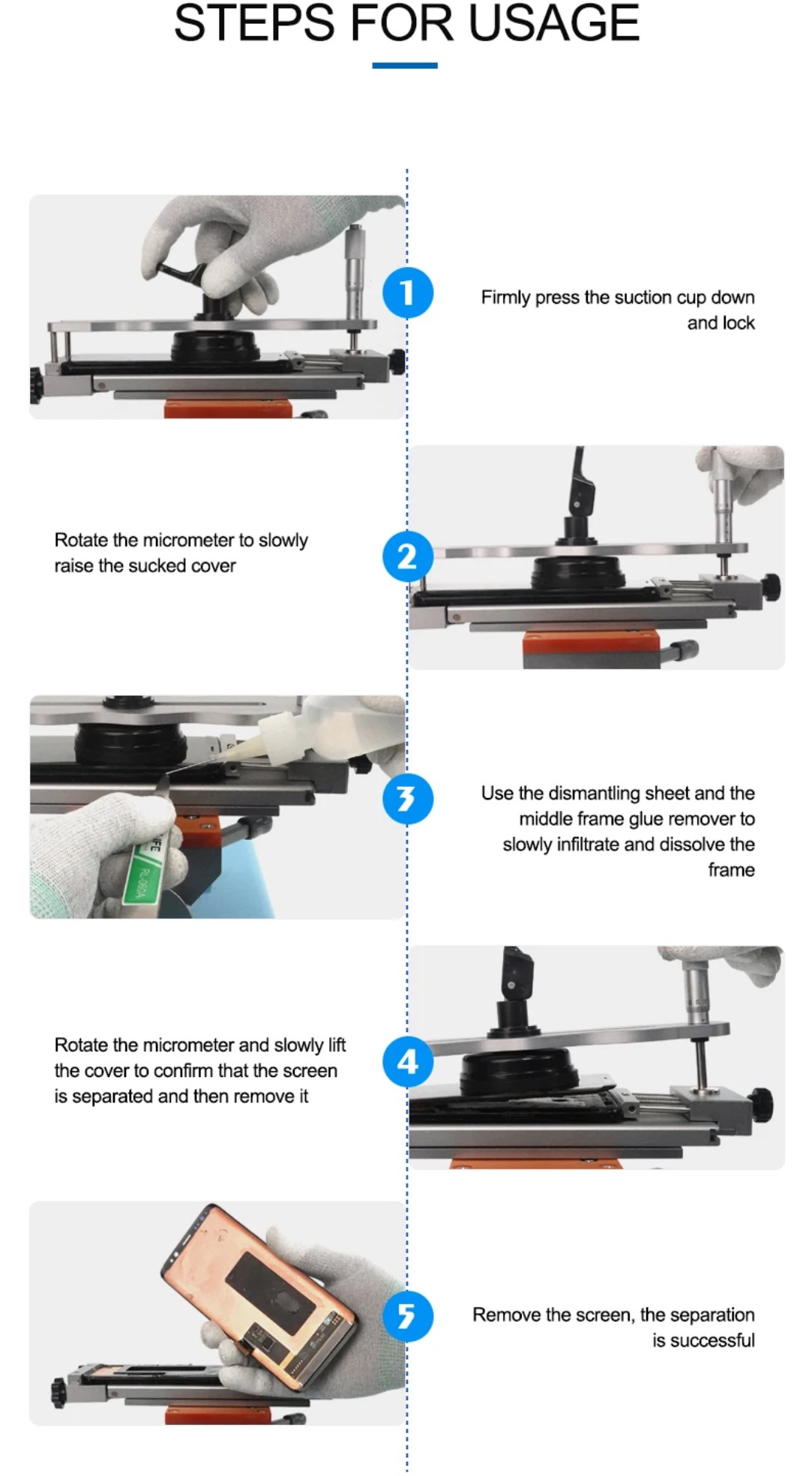 SUNSHINE S-918F PLUS 5 in 1 Edge Screen Separator