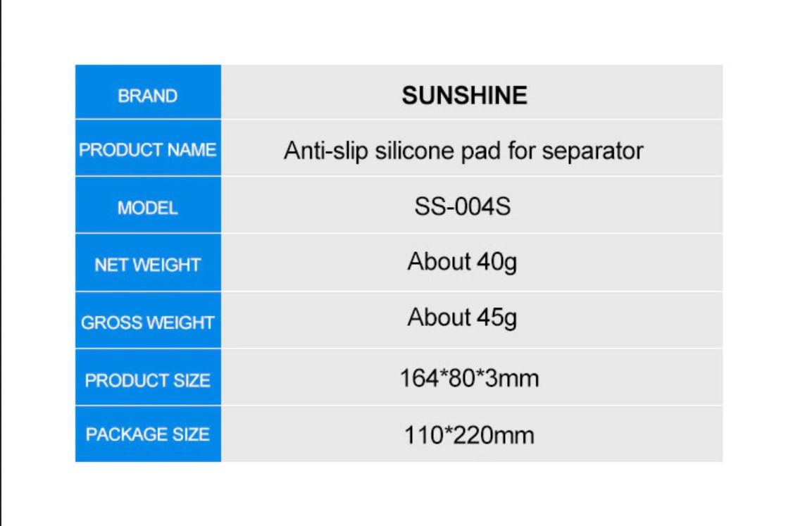 Sunshine ss-004s Separator Non-slip silicone Pad