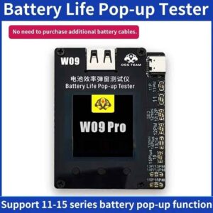 OSS W09 Pro V3 Battery Life Pop-Up Tester for iPhone 11 to 15 Pro Max