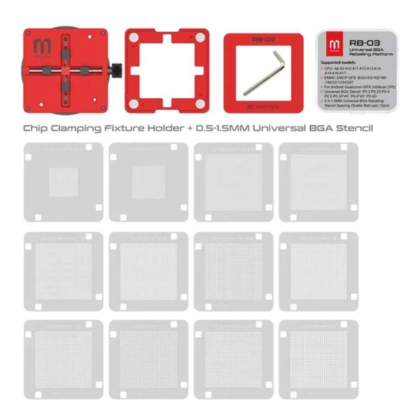 MARTVIEW RB-03 Universal BGA Reballing Stencils