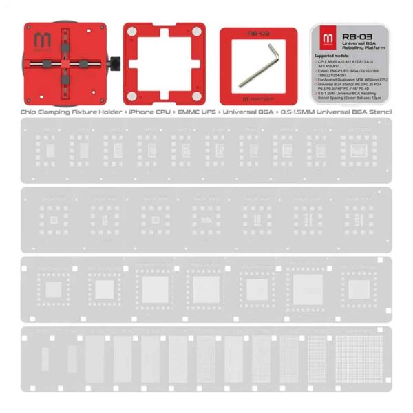 MARTVIEW RB-03 Universal BGA Reballing Stencils