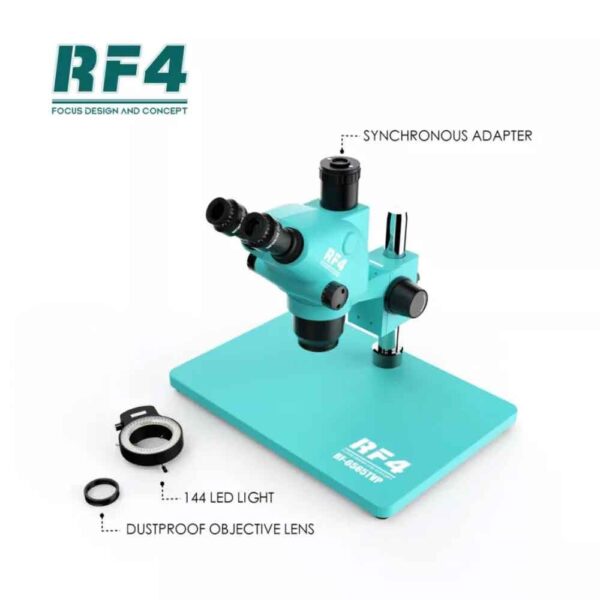 RF4 RF-6565TVP Trinocular Stereo Microscope with Big Base