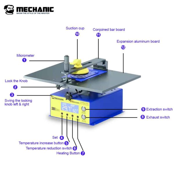 Mechanic 361 Ultra 14-Inch Screen Rotary Separator For Mobile Phone and Tablet