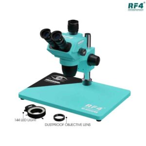 RF4 RF6565Pro 6.5-65X Synchronous Zoom Trinocular Stereo Microscope with Aluminum Alloy Base