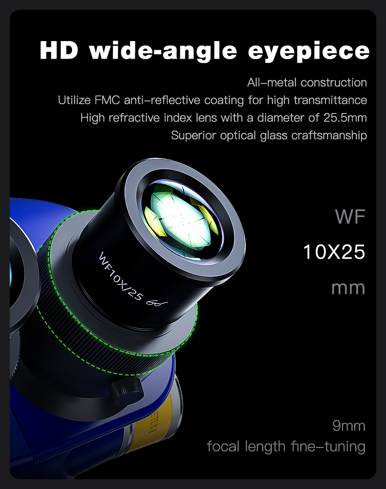 Mechanic D75T-B11 Trinocular Stereo Microscope 0.7-5.0X With Continuous Zoom - New Updated