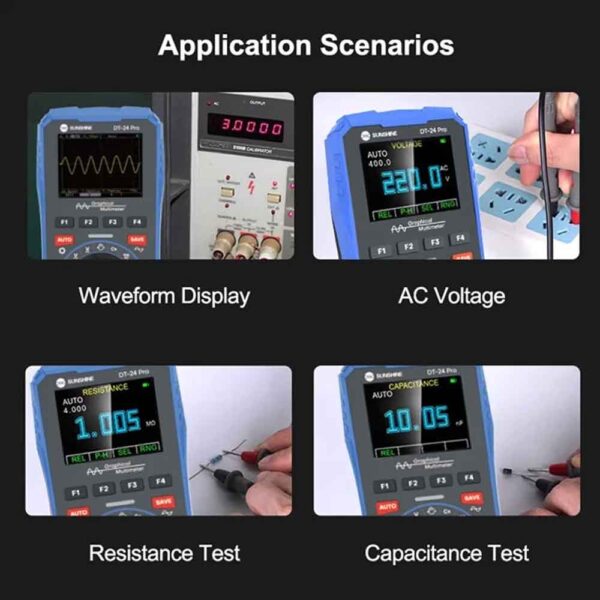 SUNSHINE DT-24 Pro 2.4-inch Screen Oscilloscope Multimeter