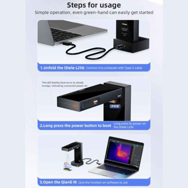 QianLi L256 iStele Dual-Spectral 3D Infrared Thermal Camera