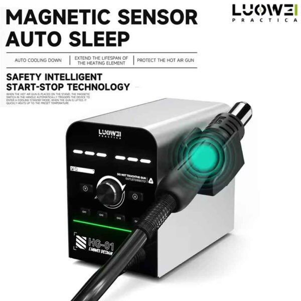 Luowei HG-01 800W Intelligent Digital Hot Air Gun BGA Desoldering Rework Station