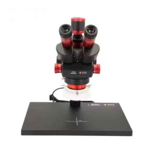 YCS-6558X 6.5X-58X Rotation Trinocular Stereo Zoom Microscope with Big Base