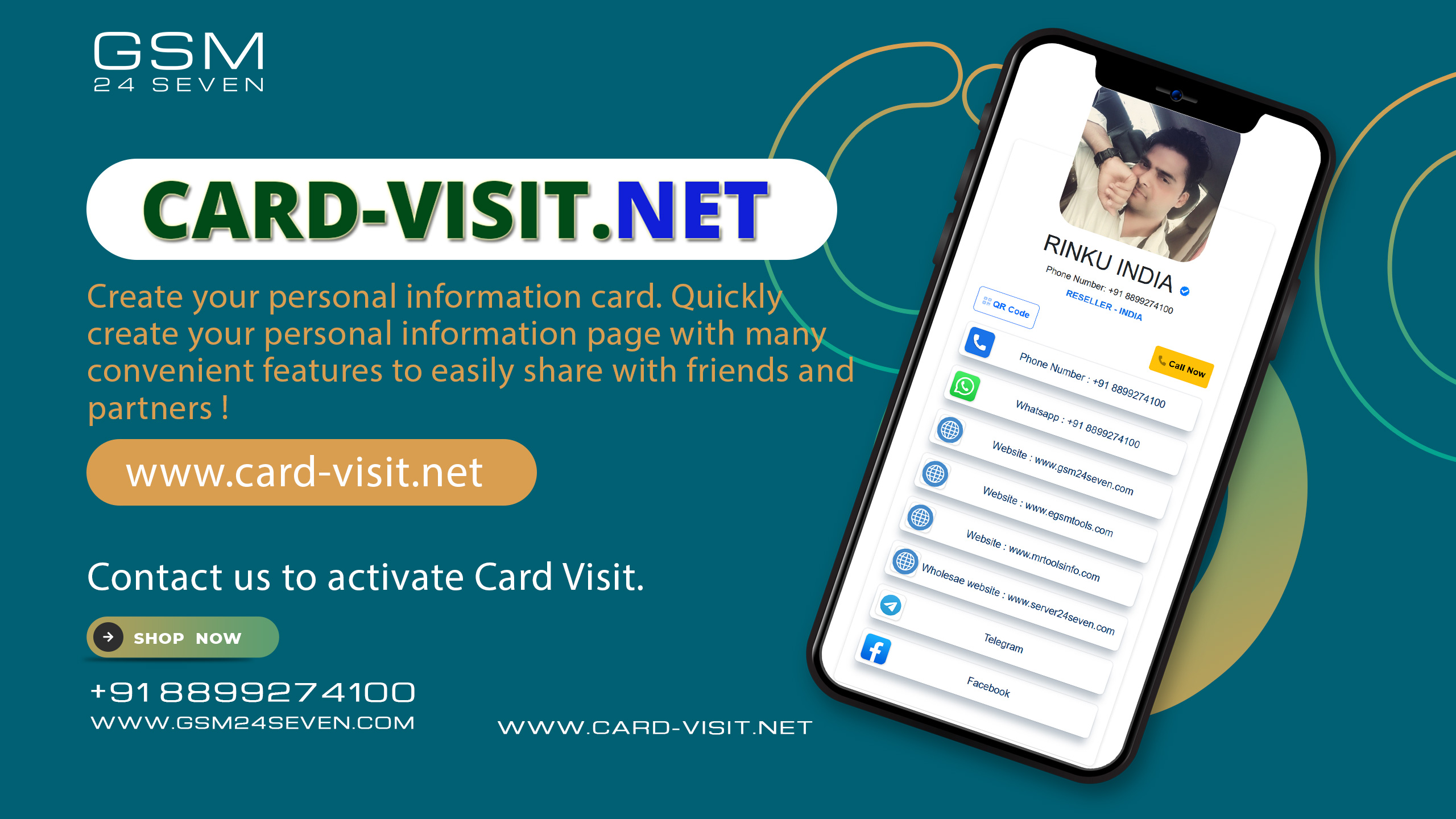 Card-Visit.Net License 12 Months Active/Renew