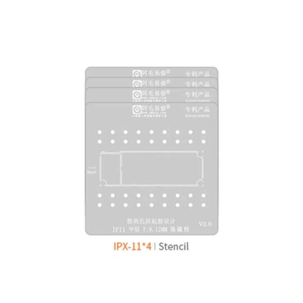 Amaoe 28-in-1 0.12mm Motherboard Middle Layer BGA Reballing Stencil Platform Set