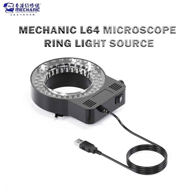 Mechanic L64 USB Adjustable Microscope Ring Light Source for Most Microscope