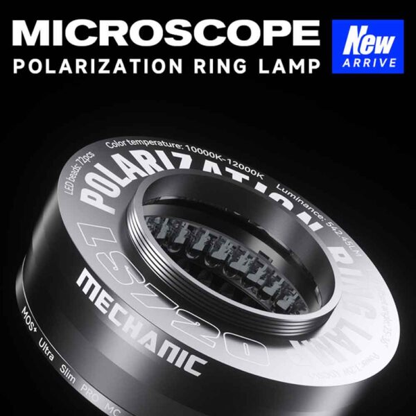 Mechanic LS720 Ultra High Lumen Adjustable Microscope Polarization Ring Lamp for Remover Glare