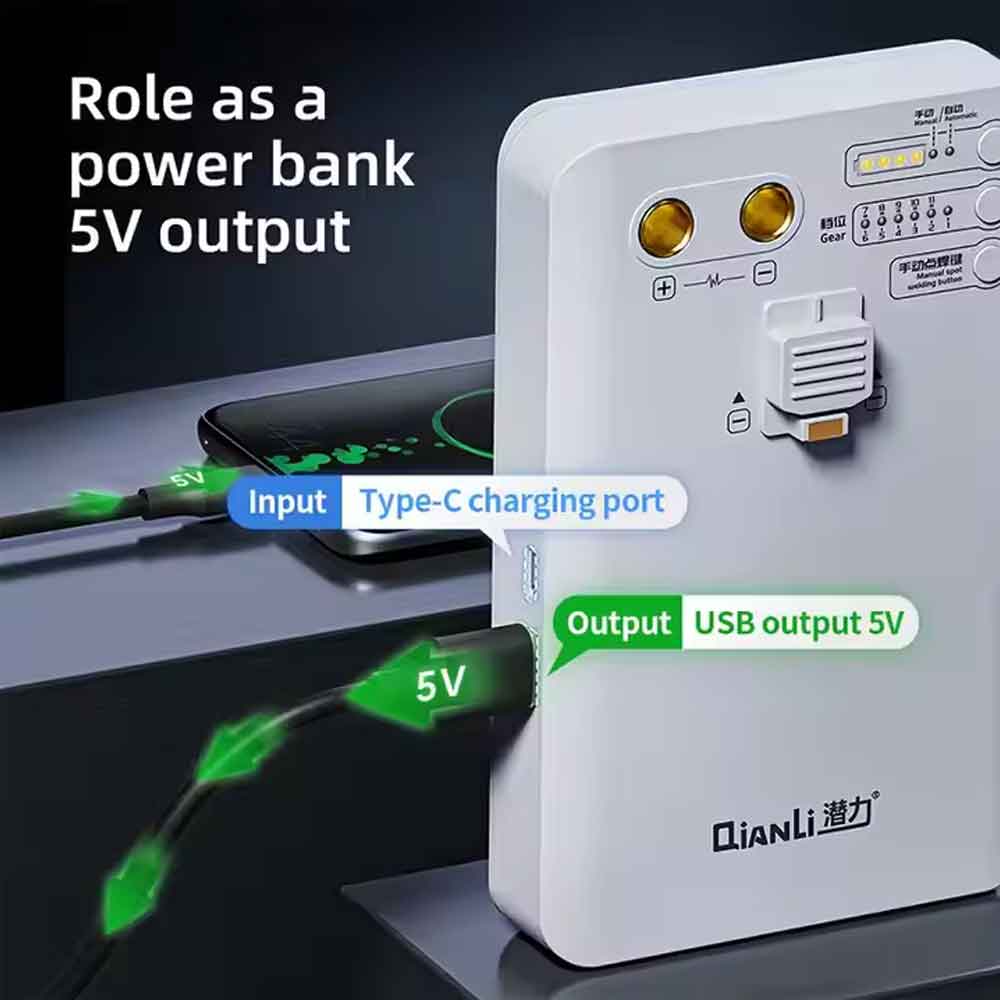 Qianli Macaron 2S Spot Welding Machine with Adjustable 6 Speed Pulse Time for Mobile Phone Battery Repair Micro Spot Welder
