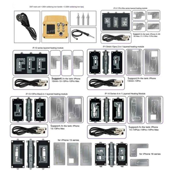 WL HT007 Pre-Heating Soldering Station for iPhone X-16 Pro Max