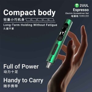 2UUL SD11 Espresso Electric Screwdriver Set Designed for Phone Repair