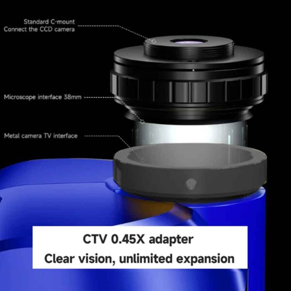 Mechanic Mic3 Trinocular Stereo Microscope with B-11 Big Base (Blue)