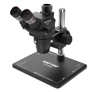 Soptop 9# 6.7-4.5X 150mm 360° Adjustable Trinocular Microscope with Aluminum Alloy Big Base