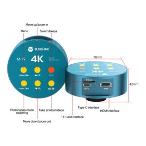 Sunshine M-19 Sony Sensor Touch Control 4K Ultra HD Camera for Trinocular Microscopes