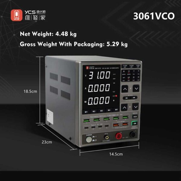 YCS 3061VCO 30V / 6A Adjustable Digital Display DC Power Supply with OCP Protection