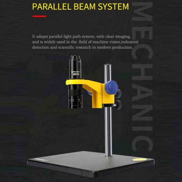 Mechanic MC75L-B3 Monocular 0.7-4.5X Continuous Zoom Single Cylinder Design Microscope With LED Light