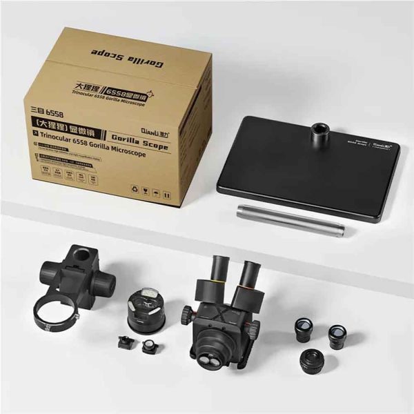Qianli 6558 6.5X-58X Zoom Gorilla Trinocular Microscope