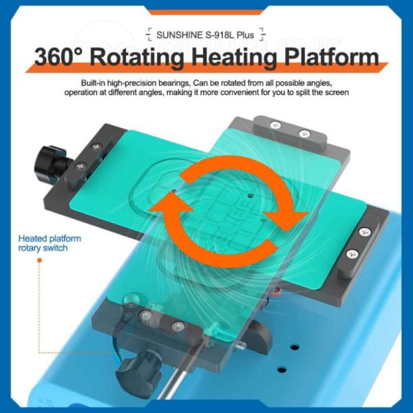Sunshine S-918L Plus 7-in-1 360° Rotating Mobile Phone Edge Screen Heating Separator