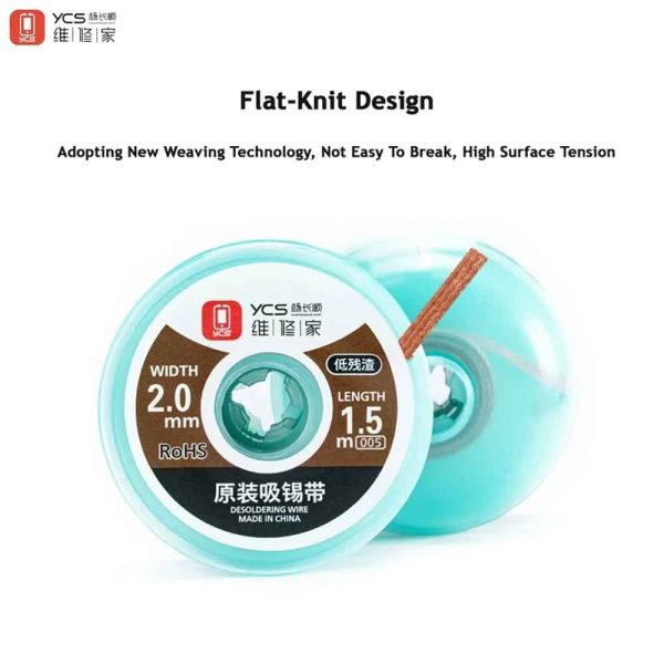 YCS 2015 Desoldering Wire 2.0mm – Strong Tin Absorbing Wire