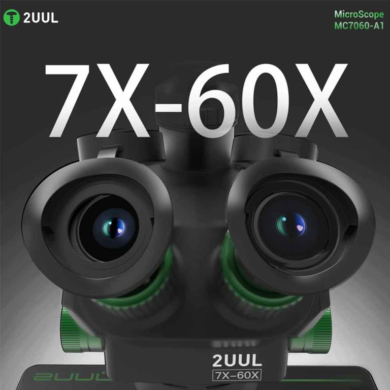 2UUL MC7060-A1 7–60X Trinocular Stereo Zoom Microscope